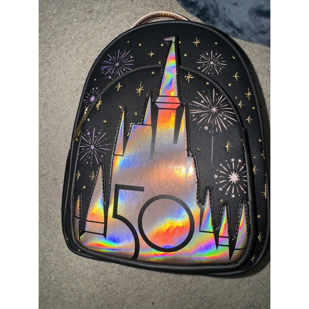 Walt Disney World 50th Anniversary Loungefly Mini Backpack New With Tags Castle